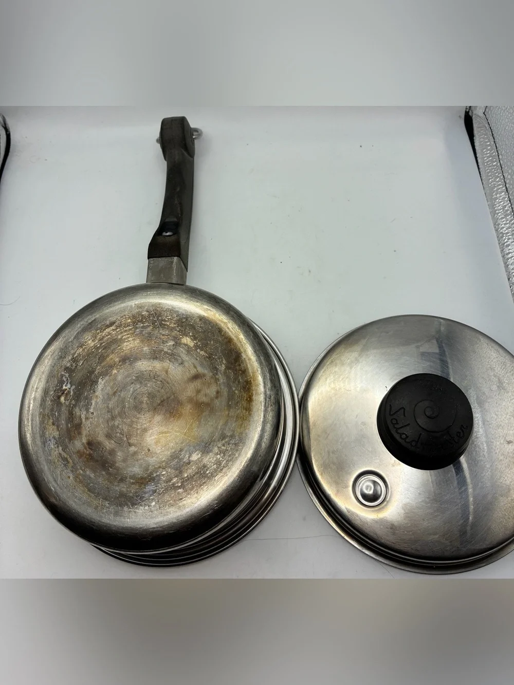 Saladmaster 18-8 Tri-Clad Stainless Steel Sauce Pan w/Lid Vintage Dallas TX